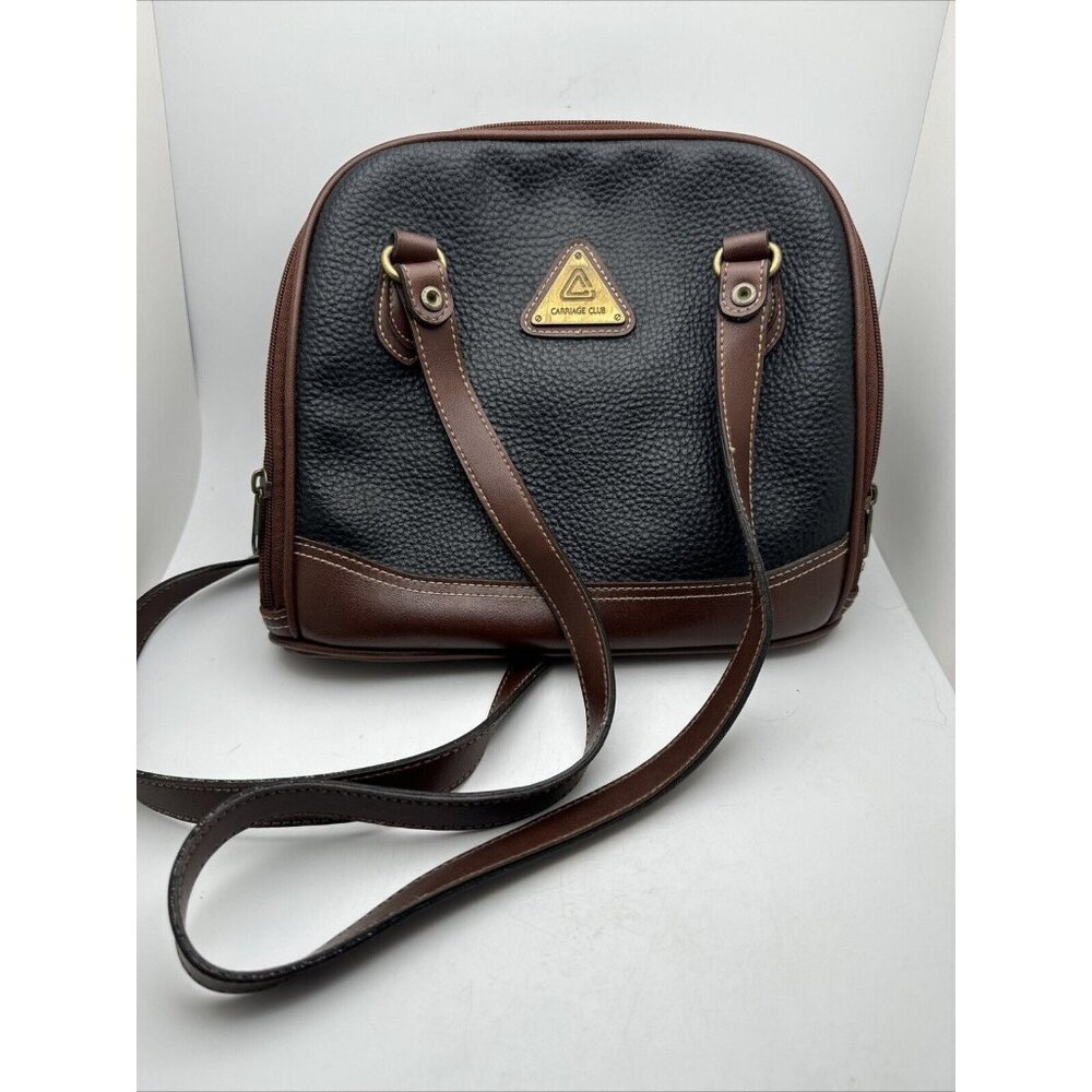 CARRIAGE CLUB SHOULDER PURSE BAG FAUX LEATHER 10 W x 10H X 5D GR71